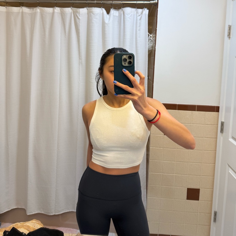 white Zara crop top